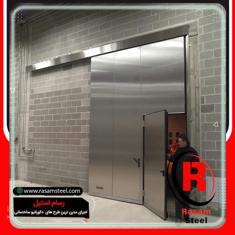 قیمت اجرای روکش استیل درب