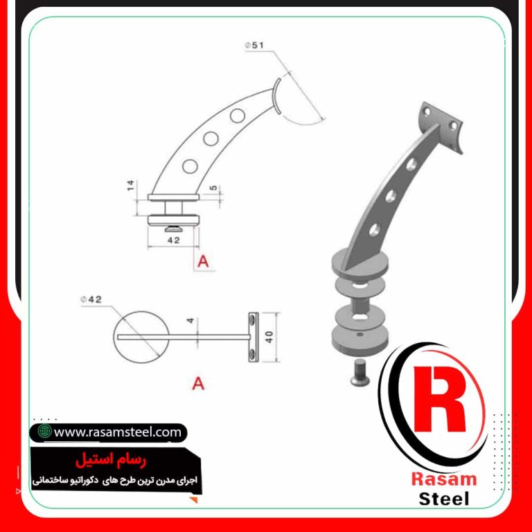 اکسسوری نرده شیشه ای