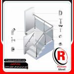 قیمت یراق آلات و اتصالات هندریل شیشه ای