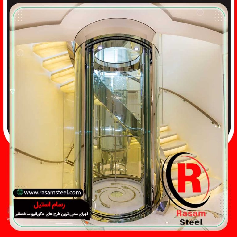 ساخت آسانسور شیشه ای گرد