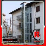 آسانسور شیشه ای بیرون ساختمان