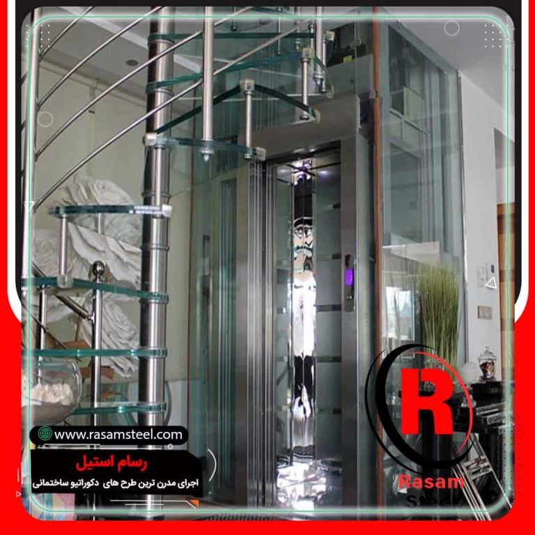 سااخت کابین آسانسور شیشه ای