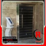 پروژه ساخت درب استیل ورودی مجتمع تک لنگه