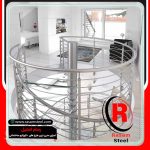 راه پله اسپیرال با محور برش خورده