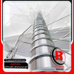 اجرای راه پله مارپیچ فلزی