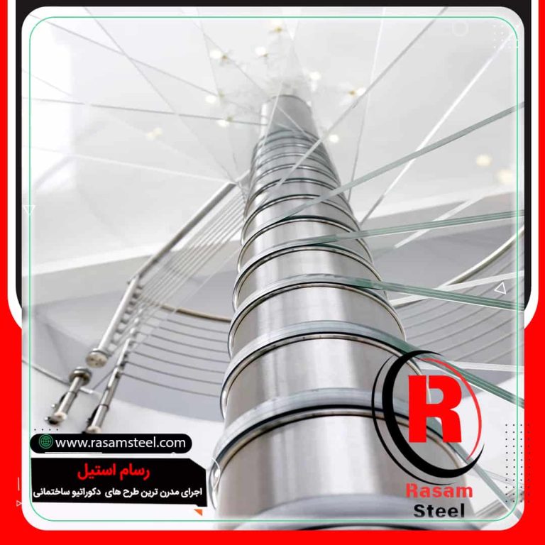اجرای راه پله مارپیچ فلزی