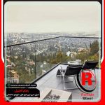قیمت هندریل شیشه ای فریم لس روکار